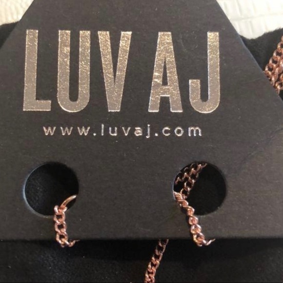 NWT LUV AJ FULL BLOOM LARIAT ROSE GOLD NECKLACE - Picture 6 of 7